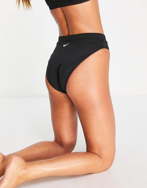 Nike – Essentials – Bikinihose in Schwarz mit hohem Bund, 3 von 4