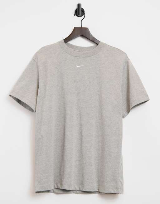 Nike Essentials boyfriend T-shirt in gray | ASOS