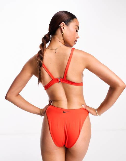 Nike - Essentials - Bralette-bikinitopje in rood, 2 van 4