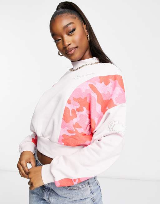 Nike essential crew sweatshirt dusty online pink