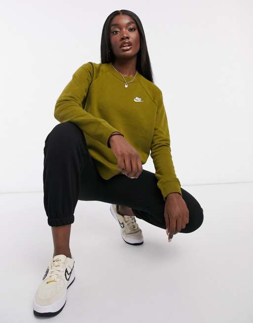 Khaki green nike store tracksuit womens