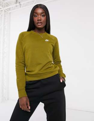 khaki green nike sweatshirt