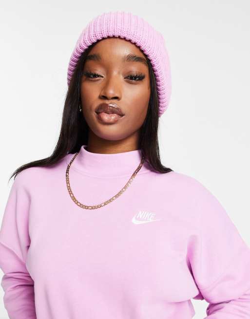 Nike essentials pink crew neck sweatshirt new arrivals