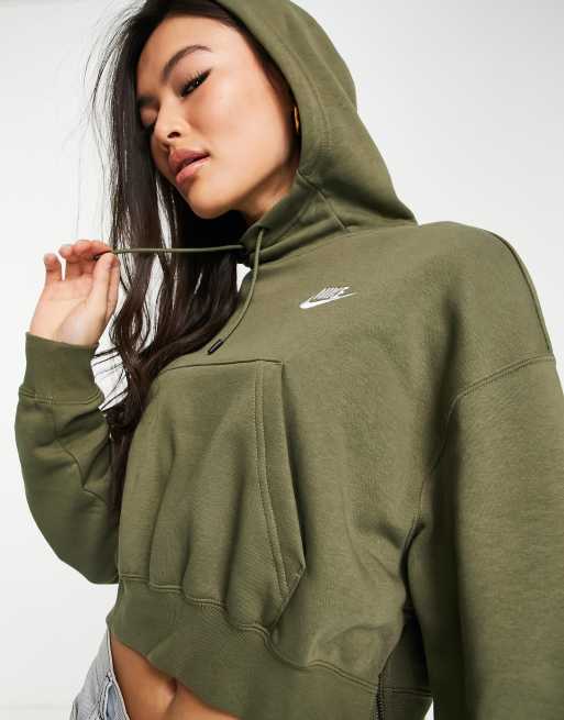 Olive green nike store zip up