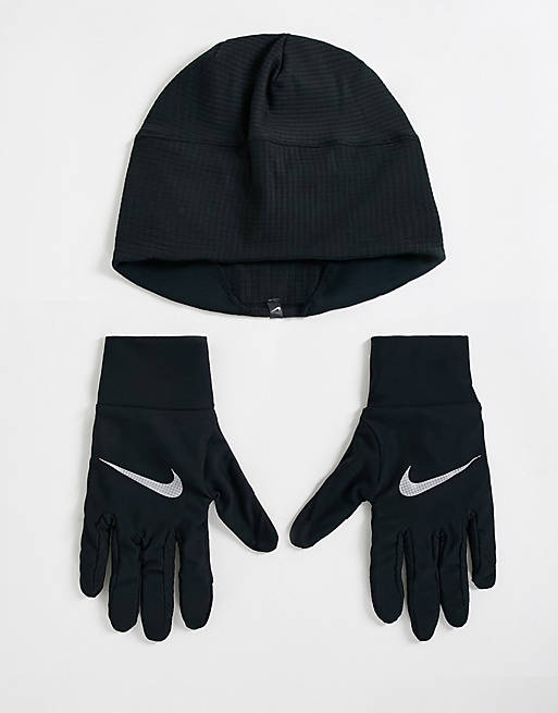 Nike – Essentials – Herren-Handschuhe und Mütze im Set in Schwarz | ASOS
