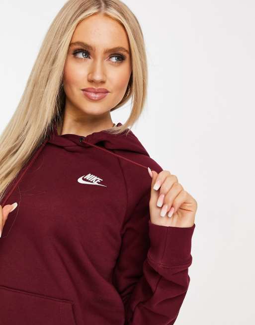 Burgundy nike hot sale tracksuit womens