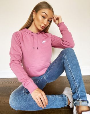 Nike essentials hoodie in dusty pink | ASOS