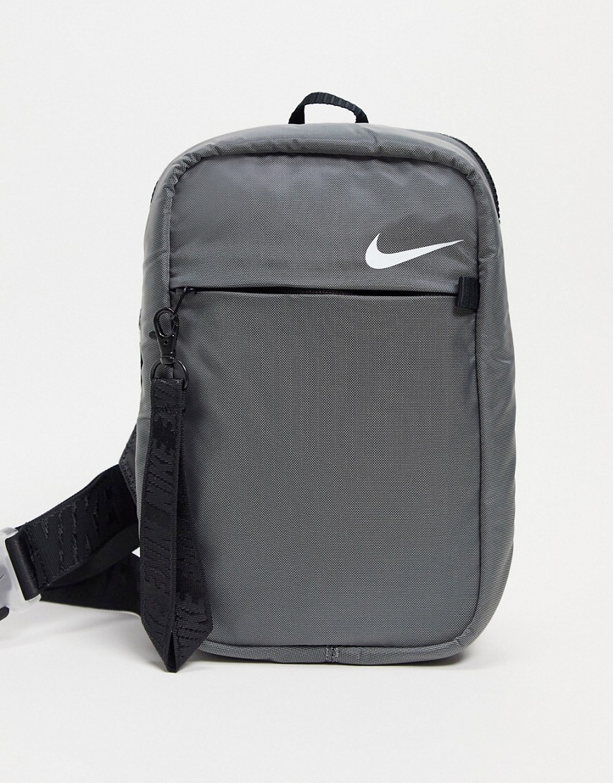 Nike Essentials iridescent flight bag in grey