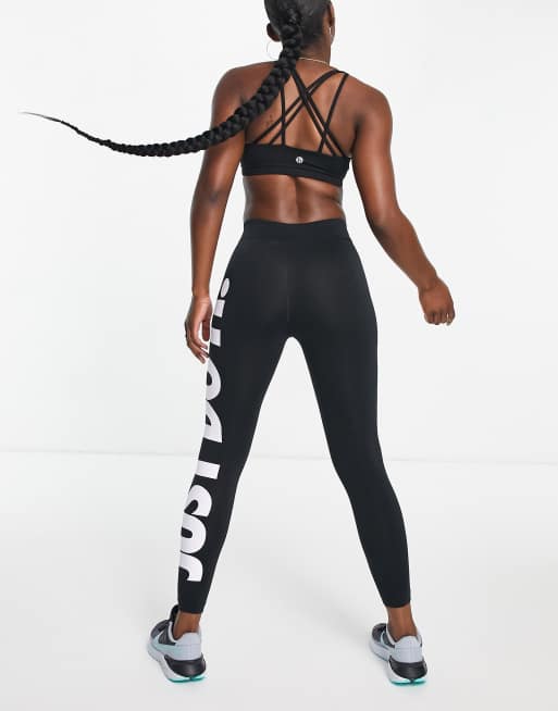 Nike Essentials Just Do It high waisted leggings in black