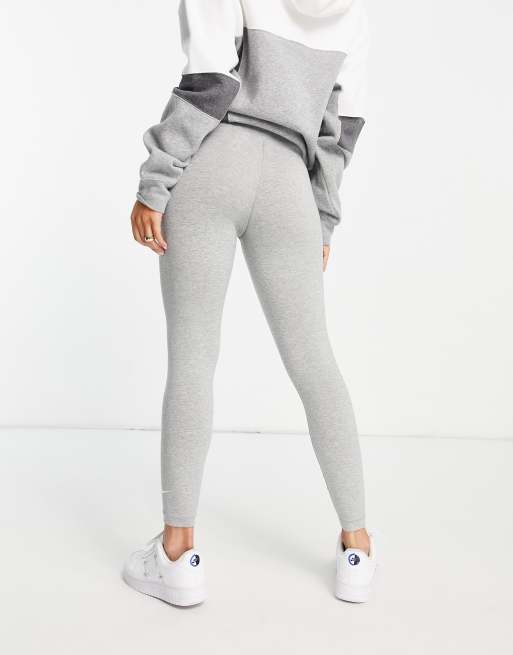 Miss Selfridge low rise deep fold over waistband flare legging in gray  heather