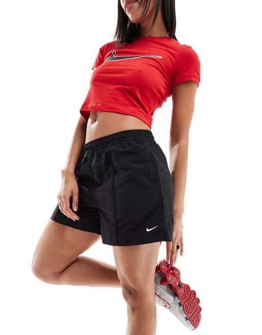 Nike Essentials mid rise fleece shorts in black ASOS