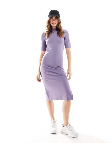 Nike Essentials midi dress in purple - view 1
