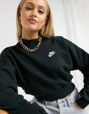 tommy hilfiger mock neck cropped sweatshirt