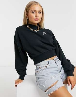 cropped mock neck nike