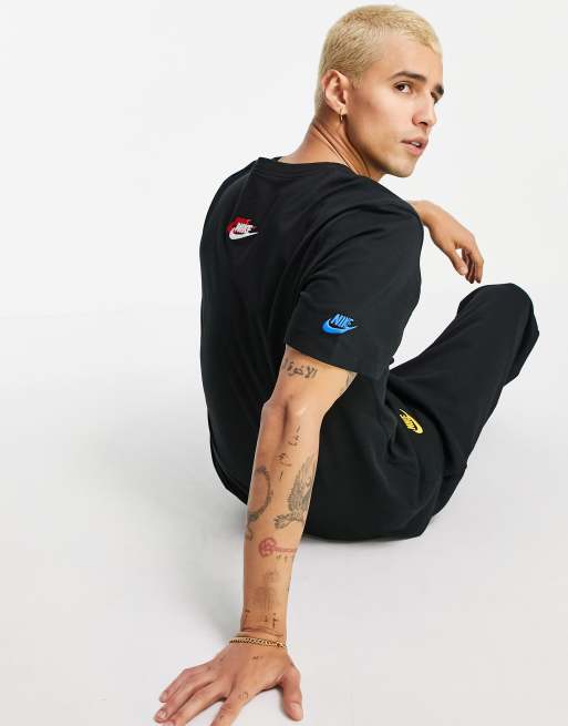 Nike Multi Futura logo T-shirt in black