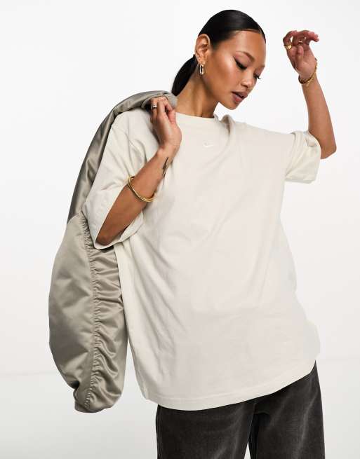 Nike Essentials oversized t-shirt in light brown