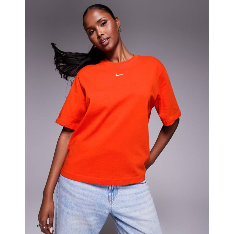 Nike Essentials oversized T-shirt in red | ASOS