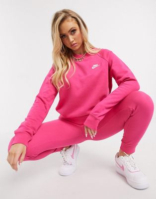 Nike Essentials pink crew neck 