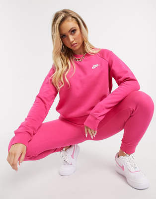 pink nike crew neck