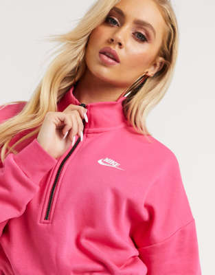 nike essentials cropped high neck sweatshirt