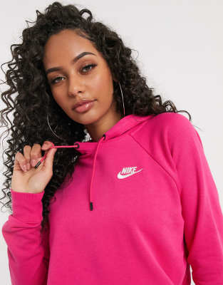 nike essentials hoodie in dusty pink