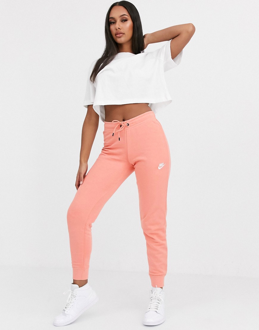 Nike Essentials pink slim joggers