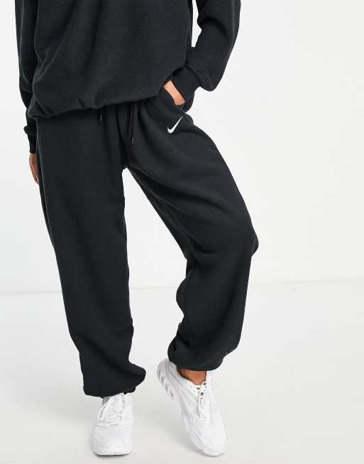 Nike Women's Sportswear Essentials Plush High-Rise Joggers Black / Whi