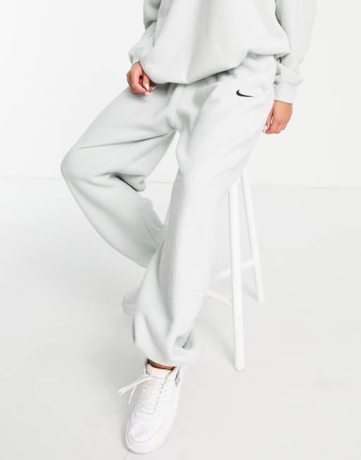 Nike Essentials cuffed sweatpants in white heather, ASOS