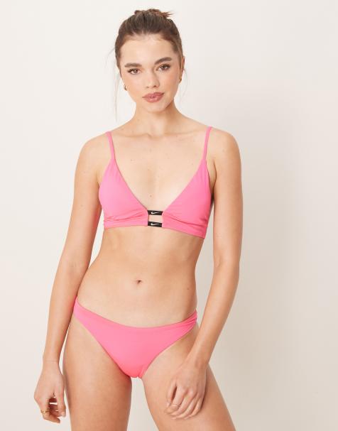 Nike – Essentials – Rosa bikiniunderdel med hög benskärning - view 1