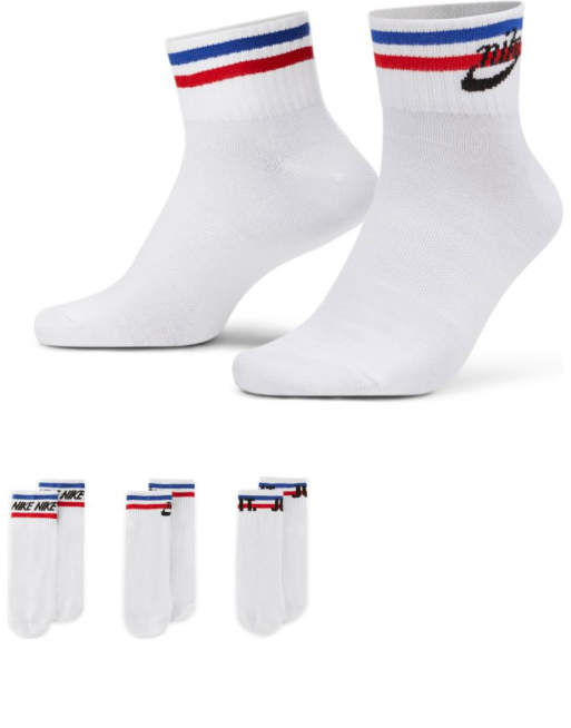 Nike - Essentials - Set van 3 paar enkelsokken in wit