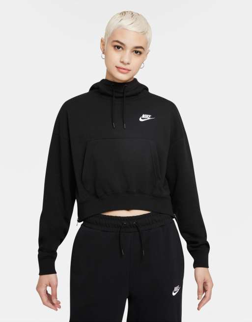 Black cropped nike outlet hoodie