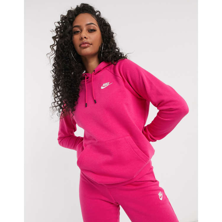 Sweat capuche nike discount rose