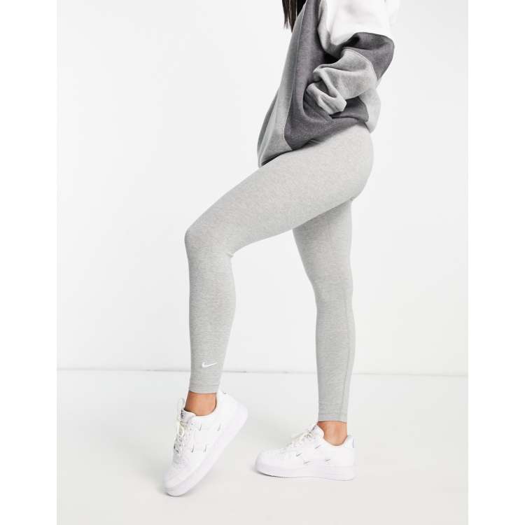 Grey nike swoosh leggings sale