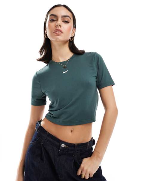 Nike - Essentials - T-shirt crop top - Vert - view 1