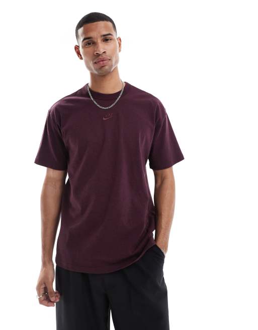 Nike - Essentials - T-shirt de qualité supérieure à manches courtes - Bordeaux 