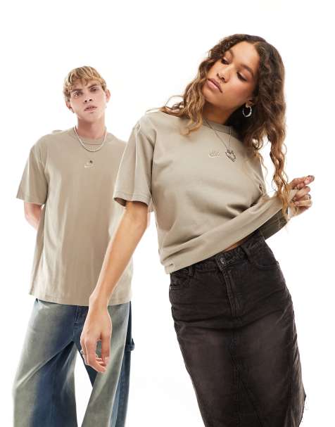 Nike - Essentials - T-shirt oversize unisexe de qualité supérieure - Marron clair - view 1