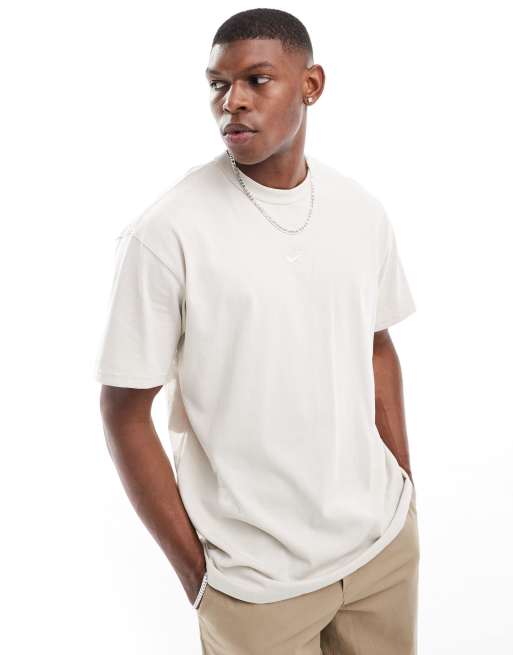 Nike - Essentials - T-shirt unisexe oversize de qualité supérieure - Blanc cassé