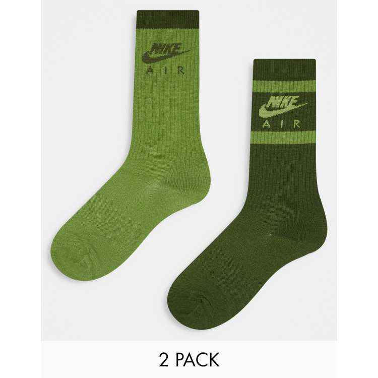 White and store green nike socks