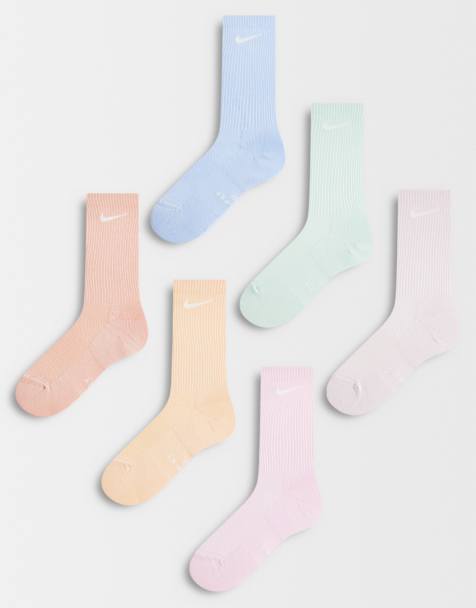 Nike Everyday 6 pack crew socks in multi  - view 1