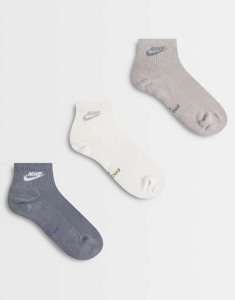 Nike – Everyday – Bruna och flerfärgade ankelstrumpor, 3-pack - view 1