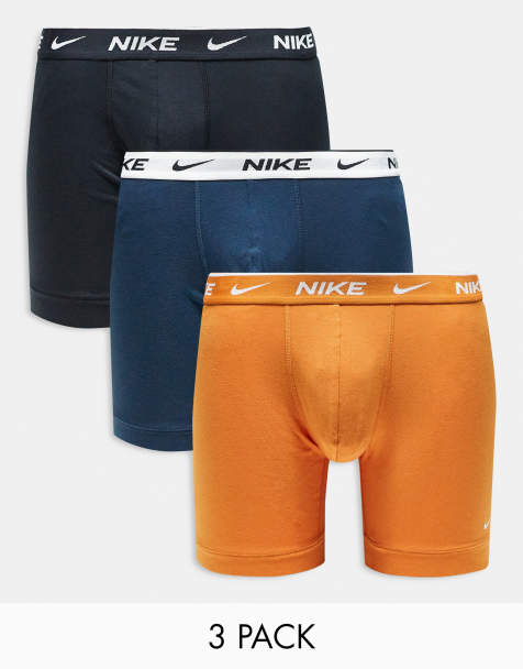 Nike - Everyday - Confezione da 3 boxer in cotone elasticizzato neri/blu/arancioni - view 1