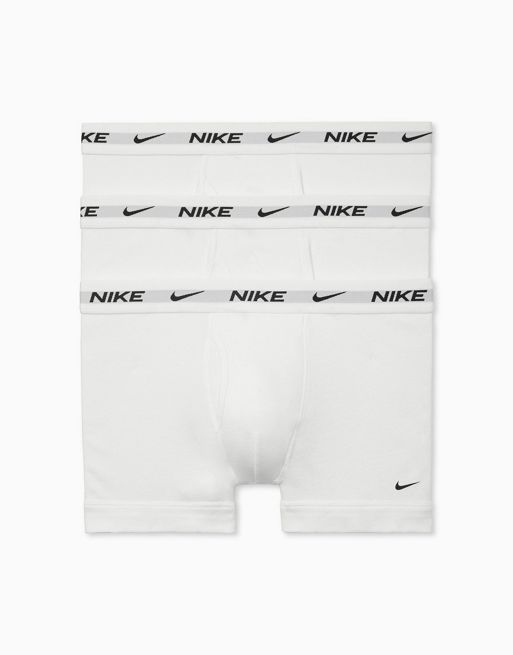 Nike Everyday Cotton 3 pack briefs with fly in white - ShopStyle