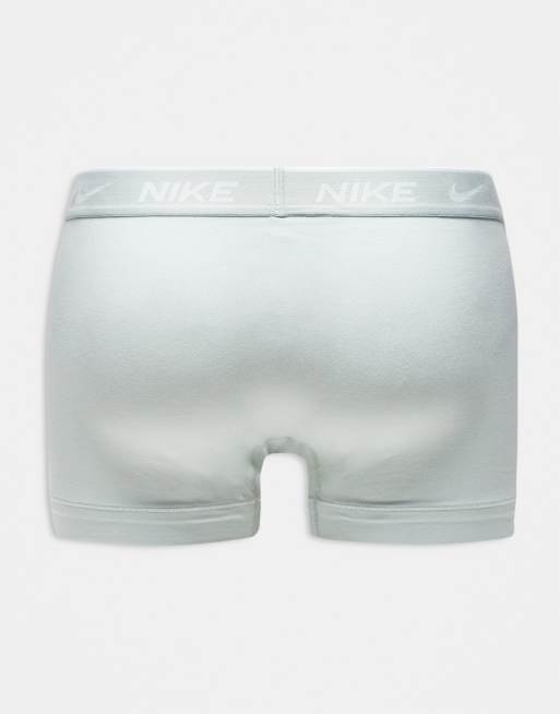 Nike Everyday Cotton Stretch 3 pack trunk in gray black monochrome print ASOS