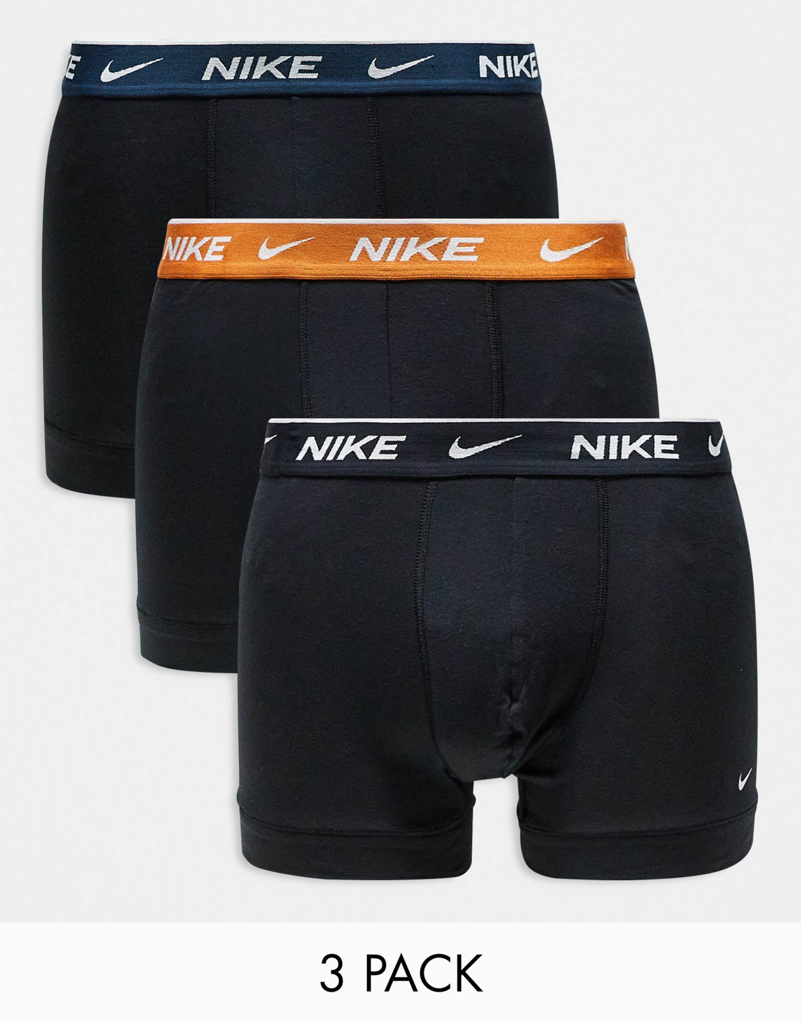 Кофта Nike Everyday Cotton Stretch из 3-х упаковок с цветным поясом синего/золотого/черного цветов