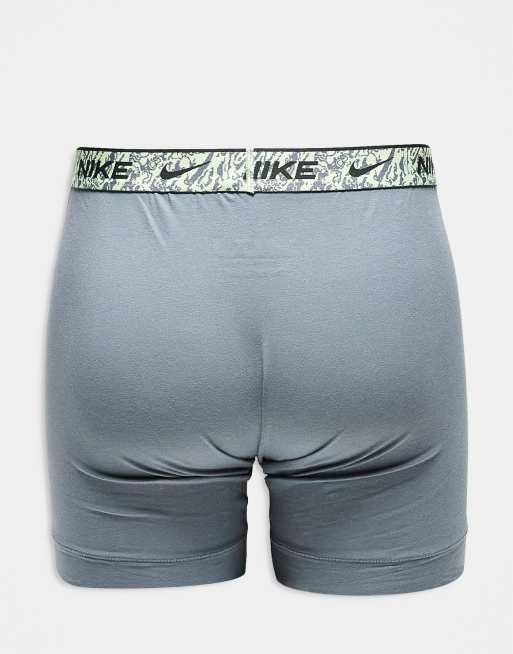 Nike – Everyday Cotton Stretch – Boxershorts in Blau, Grau und Schwarz im 3er-Pack, 3 von 3