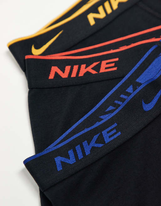 Nike – Everyday Cotton Stretch – Svarta boxershorts med stretch och kontrasterande logga, 3-pack, 3 av 3