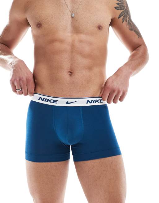 Nike – Everyday Cotton – Zestaw 2 par niebieskich bokserek ze stretchem, 2 z 3