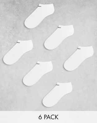 Nike Training Everyday Cushioned 6 pack trainer sock in white
