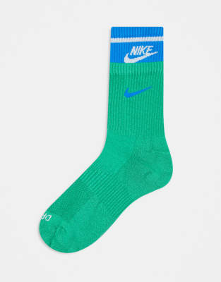 Nike Everyday Cushioned 1 pack crew socks in green