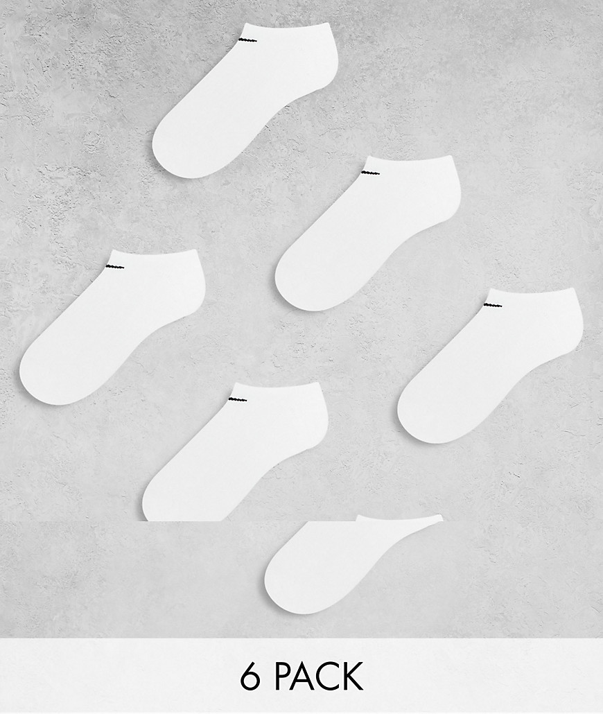 Shop Nike Everyday Cushioned 6 Pack Sneaker Socks In White
